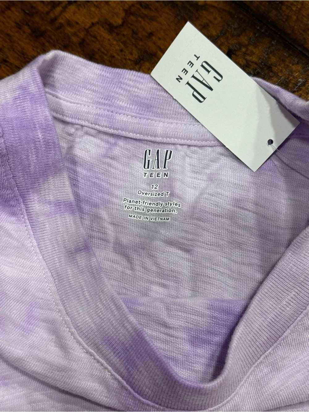 GAP Lavender Tie-Dye Short Sleeve Tee
